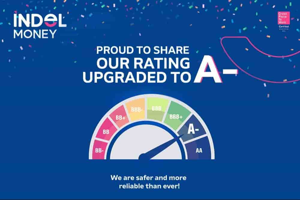 Indel Money announces upgraded credit rating to A– (Stable) from Infomerics for NCD Public Issue VI, highlighting improved financial stability and reliability.